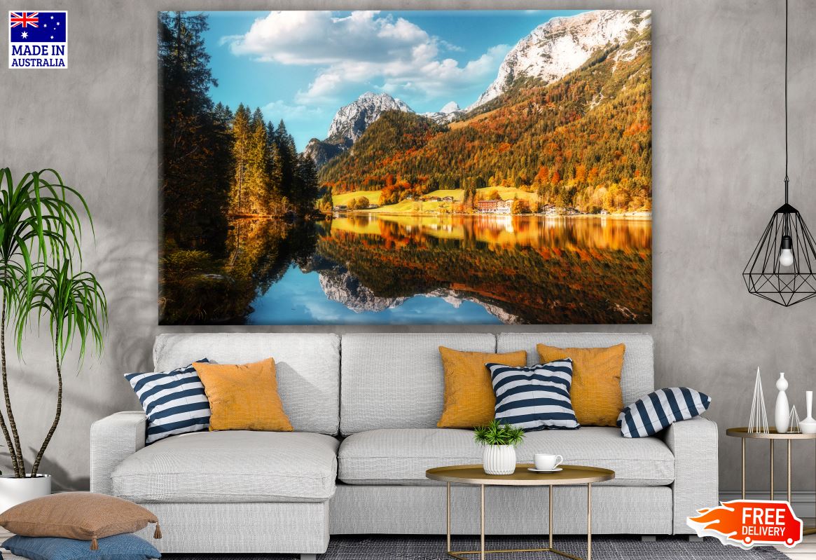 Stunning Lake & Mountain View Landscape Photograph Print 100% Australian Made