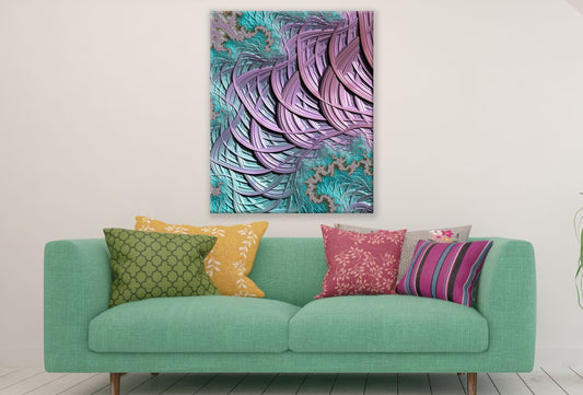 Abstract Green Pink Design Print 100% Australian Made