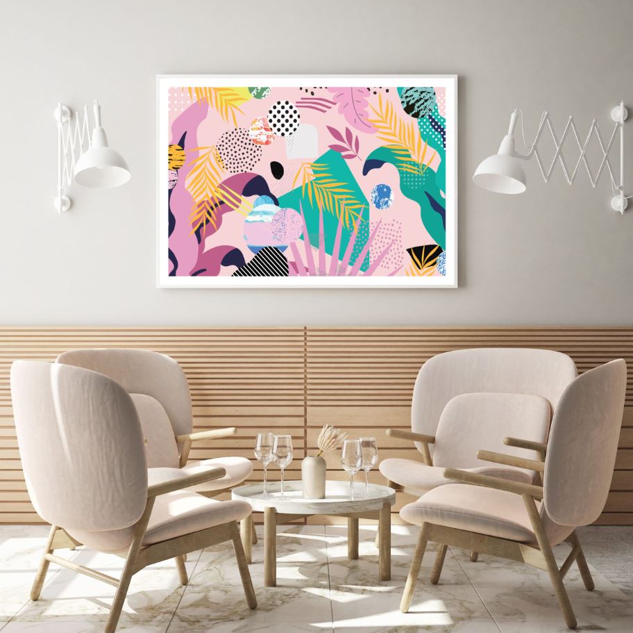 Leaves & Shapes Abstract Vector Home Decor Premium Quality Poster Print Choose Your Sizes