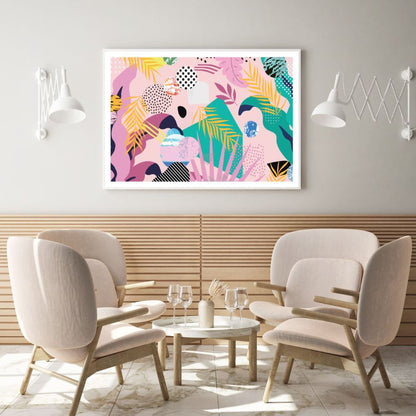 Leaves & Shapes Abstract Vector Home Decor Premium Quality Poster Print Choose Your Sizes