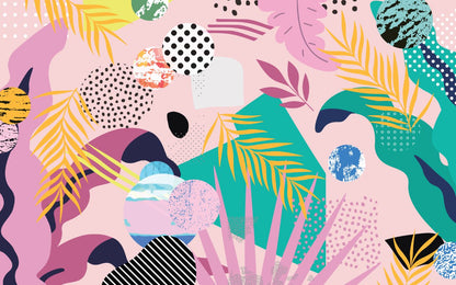 Leaves & Shapes Abstract Vector Home Decor Premium Quality Poster Print Choose Your Sizes