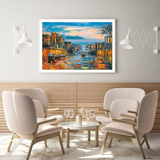 Colorful City Oil Painting Home Decor Premium Quality Poster Print Choose Your Sizes