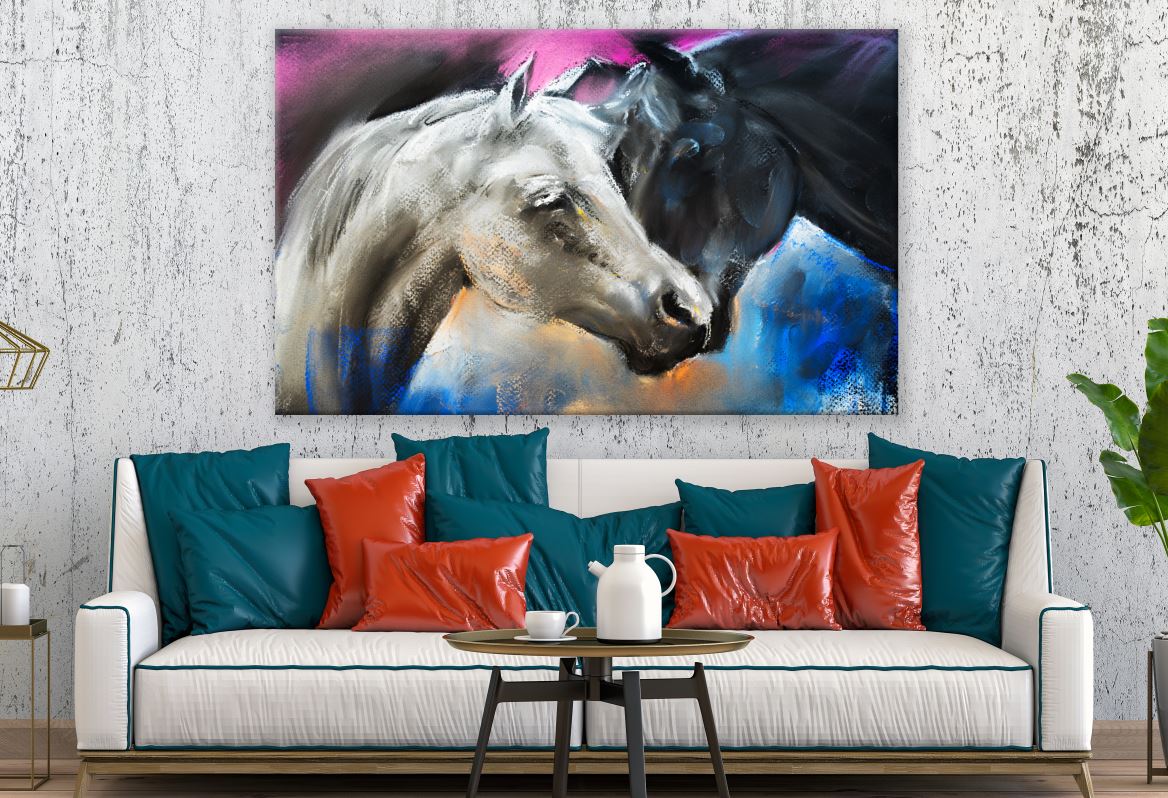 Beautiful Horses Portrait Painting Print 100% Australian Made