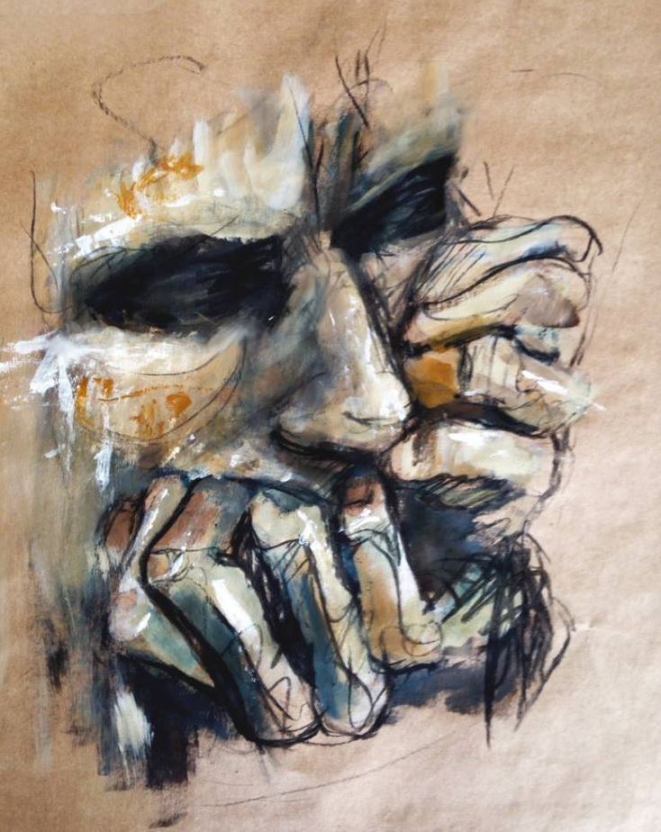 Face Abstract Oil Painting Home Decor Premium Quality Poster Print Choose Your Sizes
