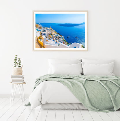 Houses near Sea Scenery View Home Decor Premium Quality Poster Print Choose Your Sizes