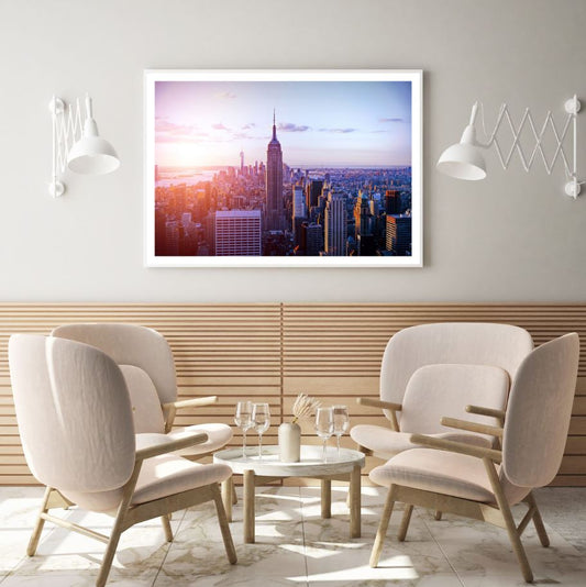 City Sunset View Photograph Home Decor Premium Quality Poster Print Choose Your Sizes