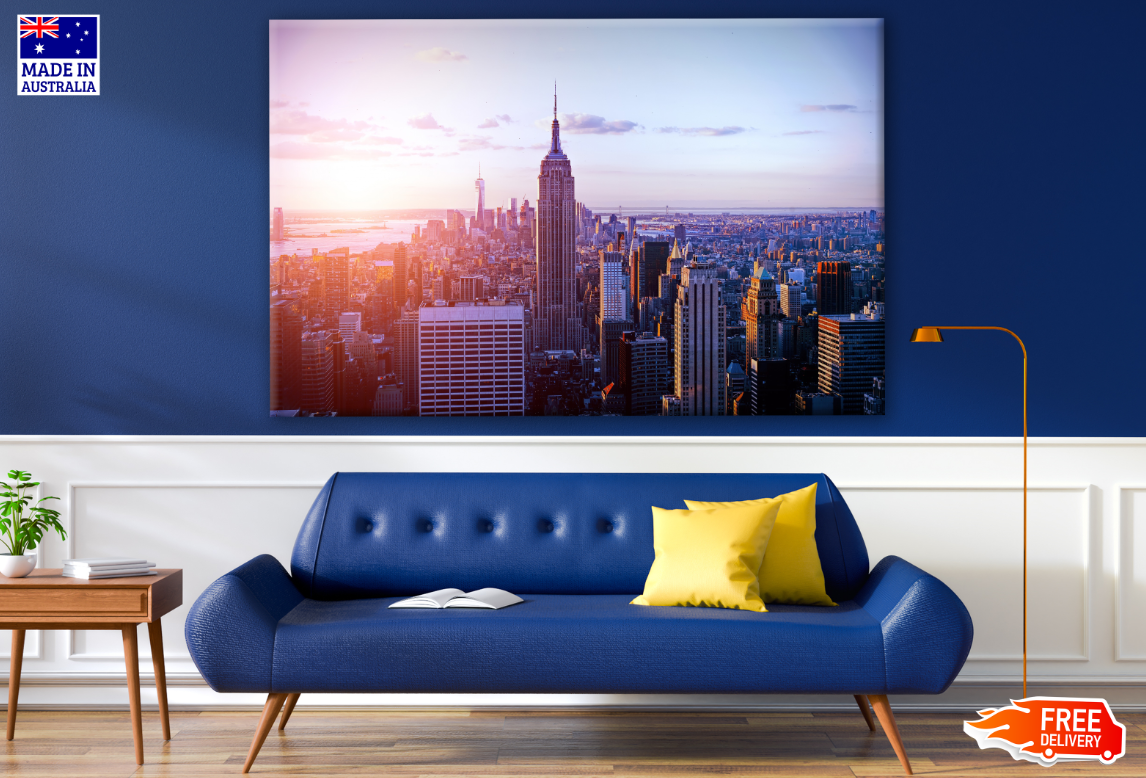 City Skyline View Sunrise Photograph Print 100% Australian Made