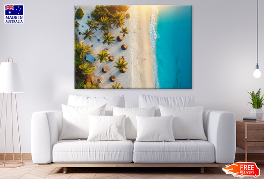 Trees & Sea Aerial View Photograph Print 100% Australian Made