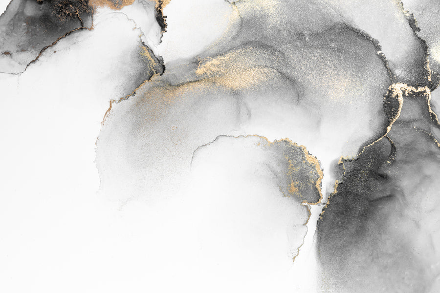 Black & Gold Abstract Fluid Design Home Decor Premium Quality Poster Print Choose Your Sizes