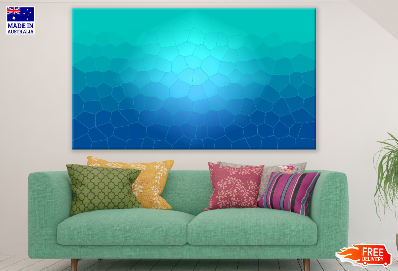 Blue Abstract Design Print 100% Australian Made