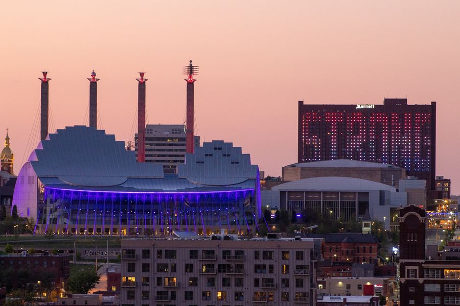Kansas City Skyline Night Photograph Print 100% Australian Made