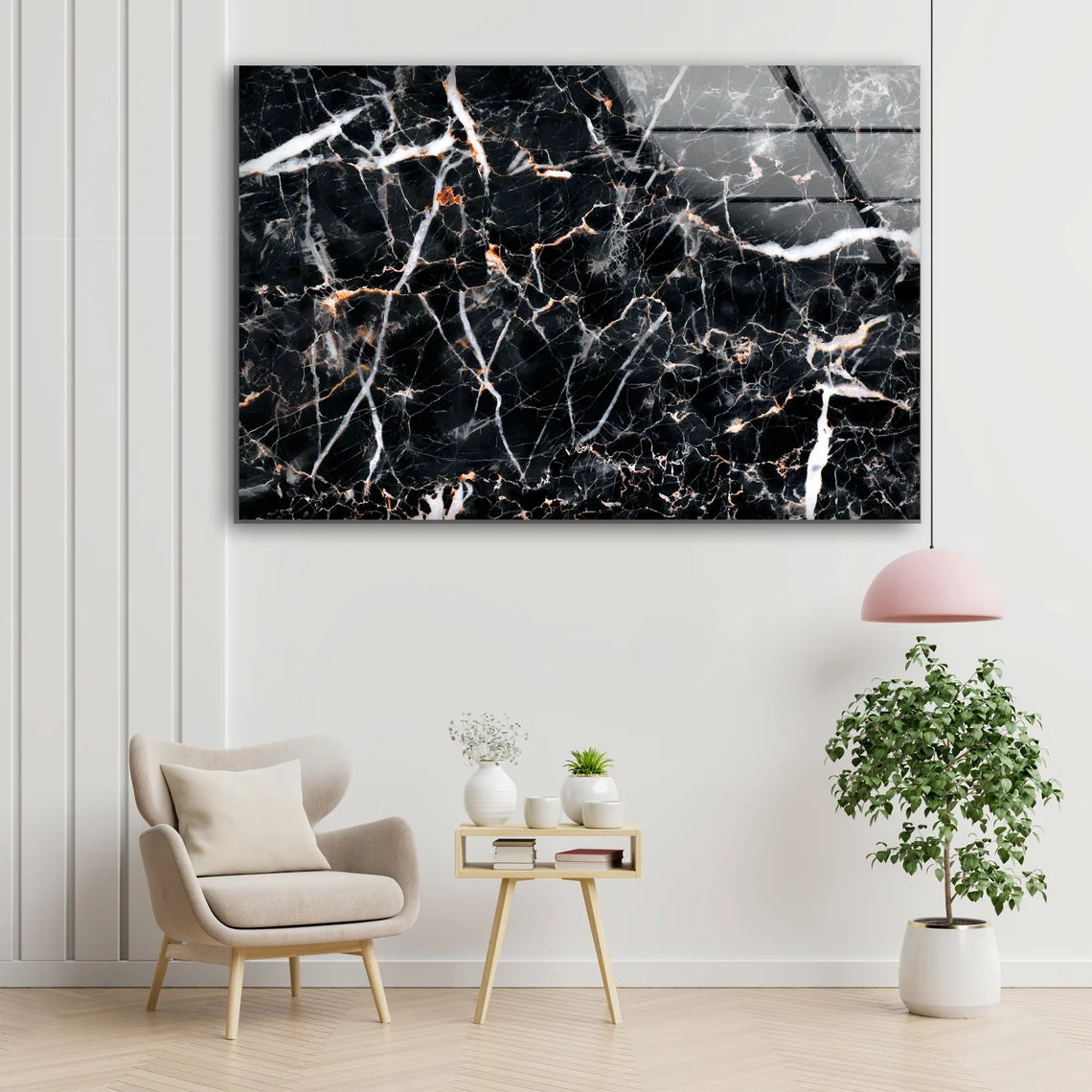 Black White & Gold Abstract Design Acrylic Glass Print Tempered Glass Wall Art 100% Made in Australia Ready to Hang