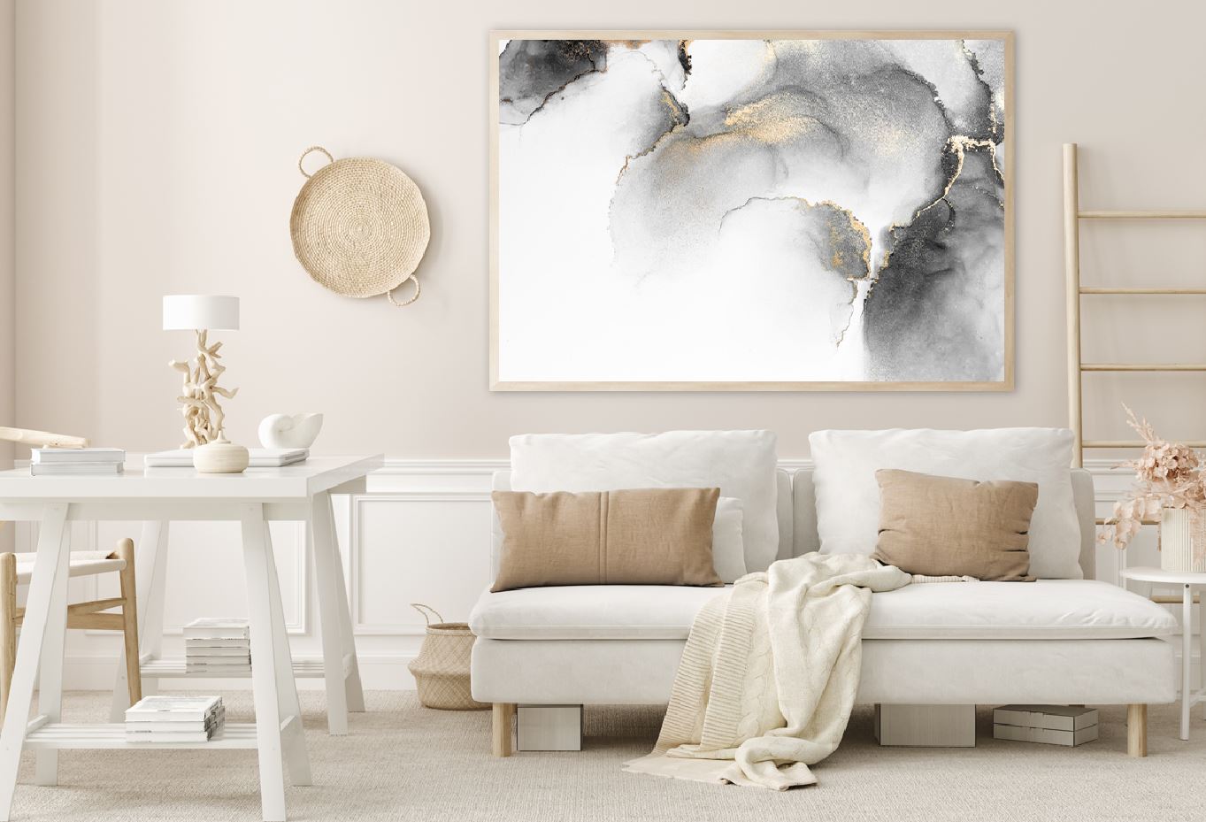 Black & Gold Abstract Fluid Design Home Decor Premium Quality Poster Print Choose Your Sizes