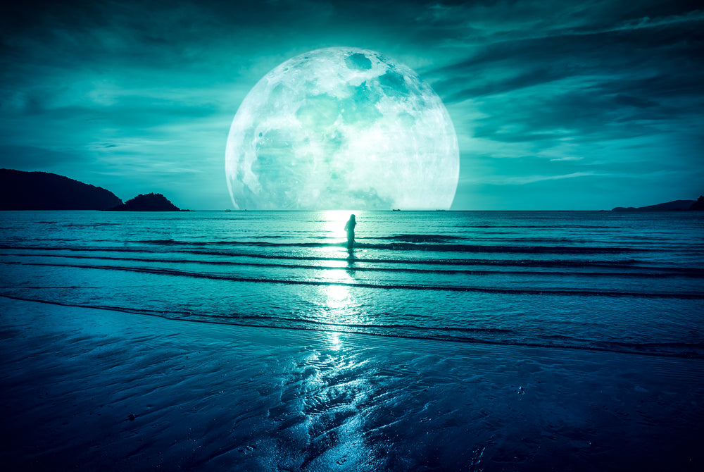 Stunning Moon & Beach Scenery Photograph Print 100% Australian Made