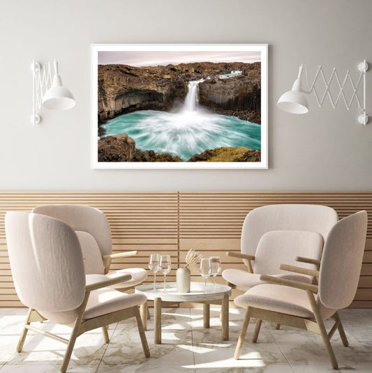 Waterfall Sky View Photograph Home Decor Premium Quality Poster Print Choose Your Sizes