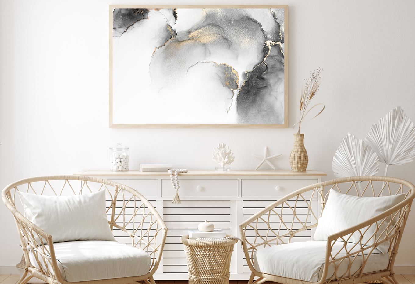 Black & Gold Abstract Fluid Design Home Decor Premium Quality Poster Print Choose Your Sizes