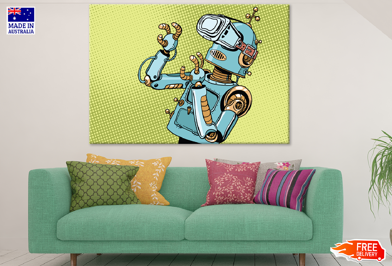 Robot Illustration Print 100% Australian Made