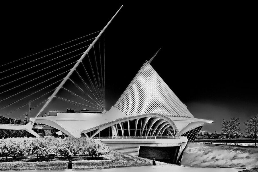 Milwaukee Art Museum USA B&W Photograph Print 100% Australian Made