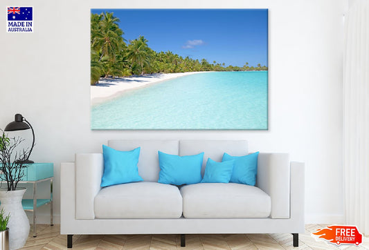Palm Trees in Beach Photograph Print 100% Australian Made
