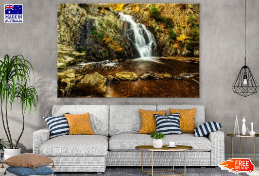 Waterfall in the Tropical Forest Area In Asia Print 100% Australian Made