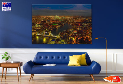 London City Night Time View Photograph Print 100% Australian Made