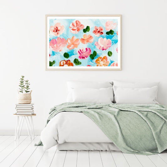 Colorful Flowers Watercolor Paint Home Decor Premium Quality Poster Print Choose Your Sizes