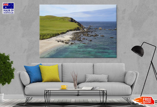 North Coast Sea with Cliff View Photograph Print 100% Australian Made