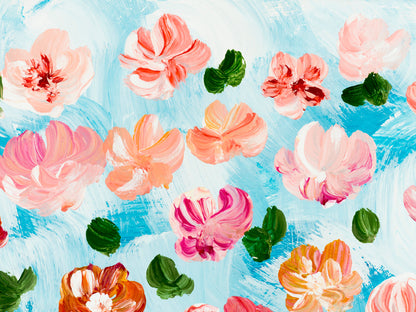 Colorful Floral Painting Print 100% Australian Made