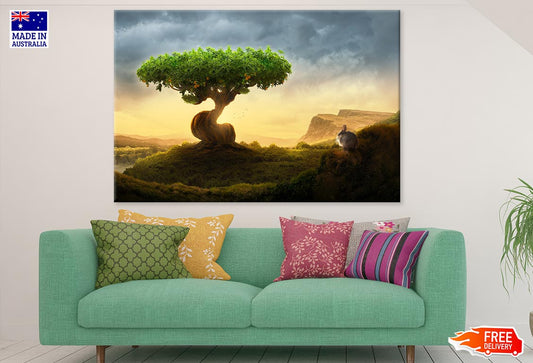 Huge Tree & Rabbit Photograph Print 100% Australian Made