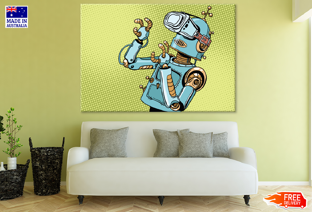 Robot Illustration Print 100% Australian Made