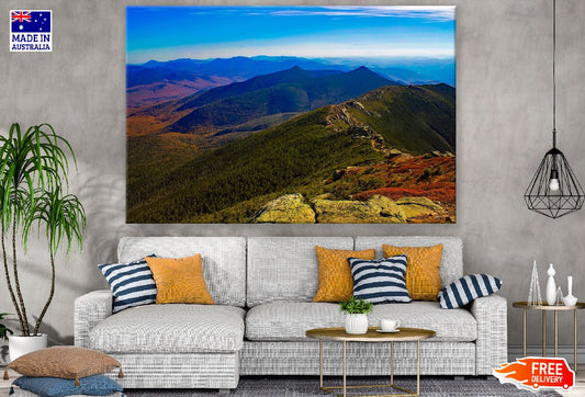 New Hampshire Mountains Aerial View Print 100% Australian Made
