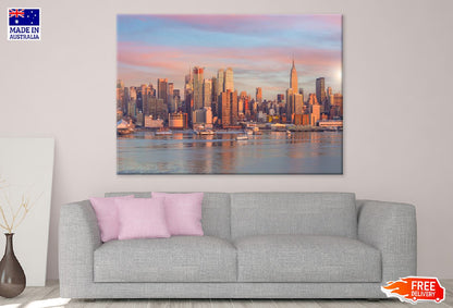 New York City Sunset Lake View Photograph Print 100% Australian Made