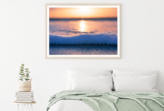 Sea Waves & Sea Sunset Scenery View Photograph Home Decor Premium Quality Poster Print Choose Your Sizes