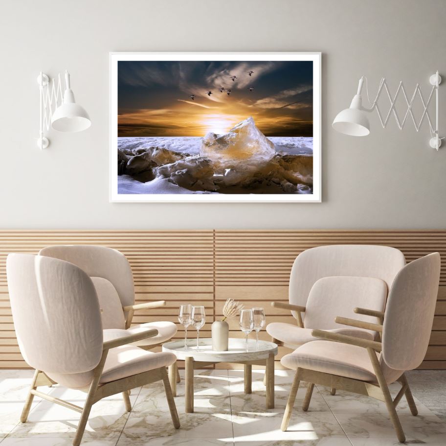 Sea Scenery Sunset Photograph Home Decor Premium Quality Poster Print Choose Your Sizes