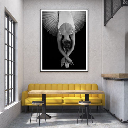 Ballerina Dancing B&W Photograph Home Decor Premium Quality Poster Print Choose Your Sizes