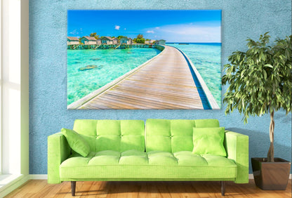 Stunning Beach View Wooden Pier Print 100% Australian Made