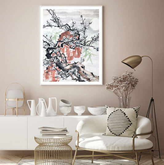 Flower Tree Watercolor Painting Home Decor Premium Quality Poster Print Choose Your Sizes