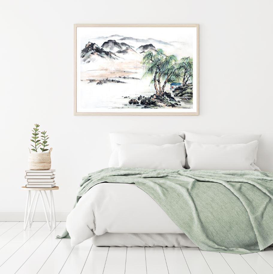 Mountains Scenery Oil Painting Home Decor Premium Quality Poster Print Choose Your Sizes
