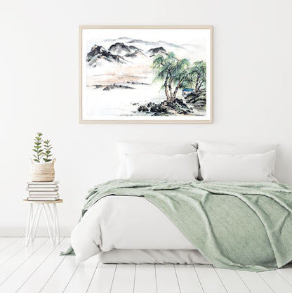 Mountains Scenery Oil Painting Home Decor Premium Quality Poster Print Choose Your Sizes