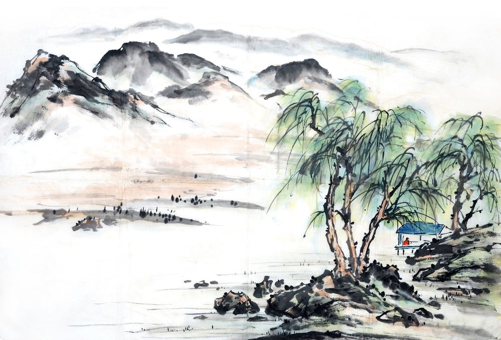 Mountains Scenery Oil Painting Home Decor Premium Quality Poster Print Choose Your Sizes