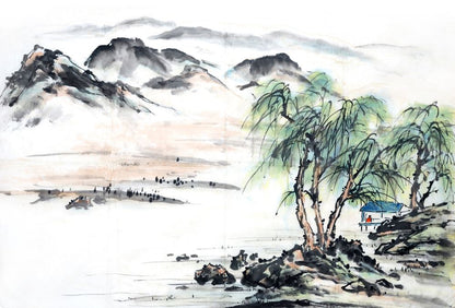 Mountains Scenery Oil Painting Home Decor Premium Quality Poster Print Choose Your Sizes