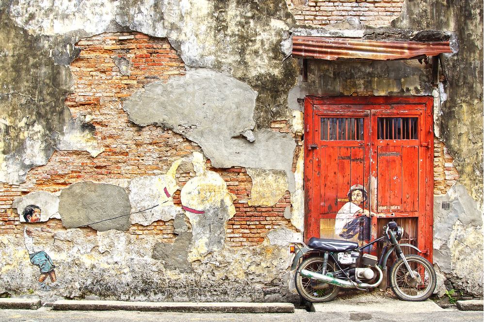 Wall Art of a Biker & Kid Photograph Print 100% Australian Made