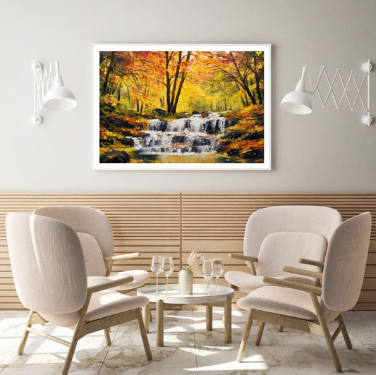 Colorful Waterfall Oil Painting Home Decor Premium Quality Poster Print Choose Your Sizes