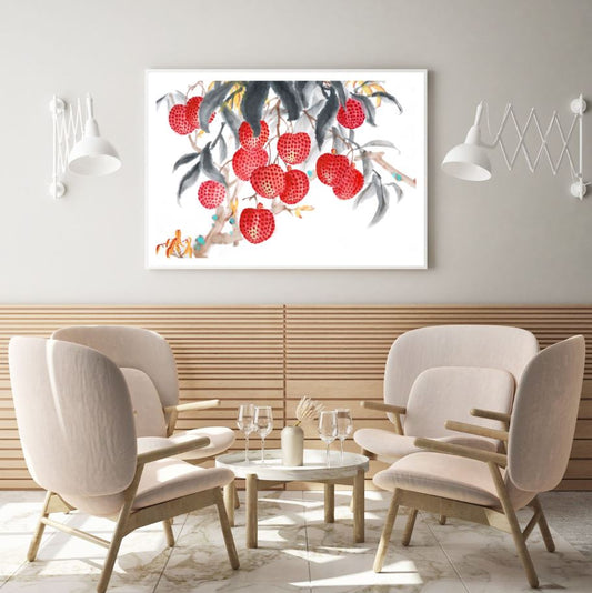 Colorful Fruit Tree Watercolor Painting Home Decor Premium Quality Poster Print Choose Your Sizes