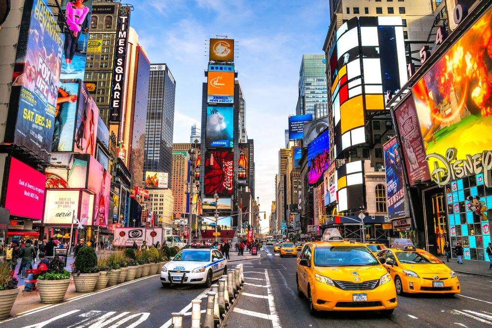 NY Busy City Photograph Home Decor Premium Quality Poster Print Choose Your Sizes