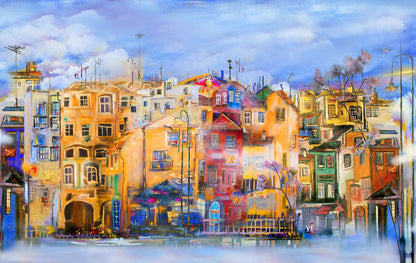 City Buildings Painting Print 100% Australian Made