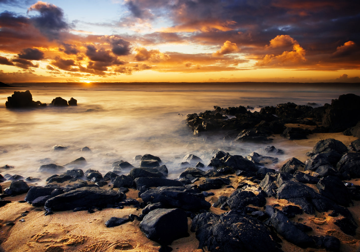Stunning Beach Sunset Photograph Print 100% Australian Made