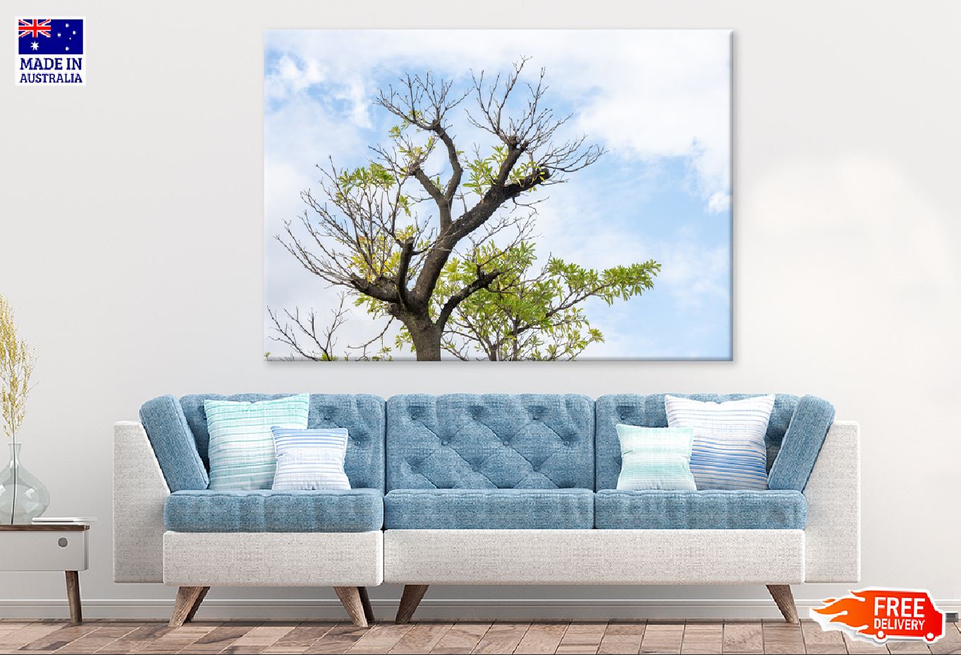 Spring Leaves on the Tree Sky Photograph Print 100% Australian Made