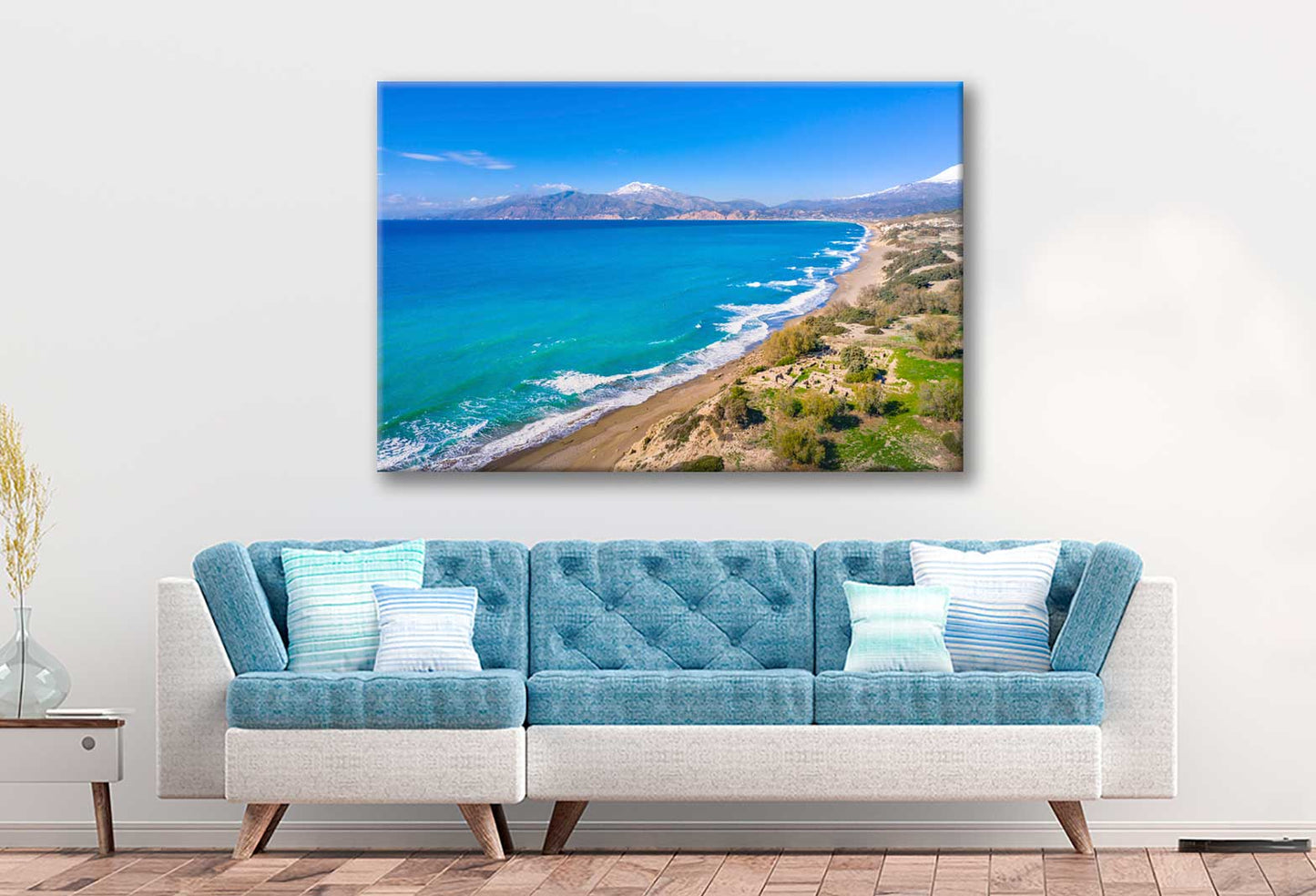 Bella Home Sandy Nudist Beach of Komos in Matala Print Canvas Ready to hang