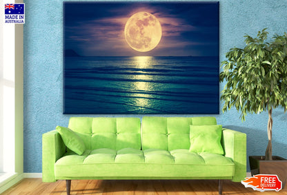 Stunning Moon & Beach Scenery Photograph Print 100% Australian Made